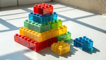 Obraz premium Plastic Building Blocks