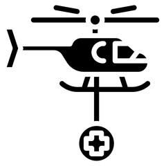 Rescue Helicopter Vector Icon