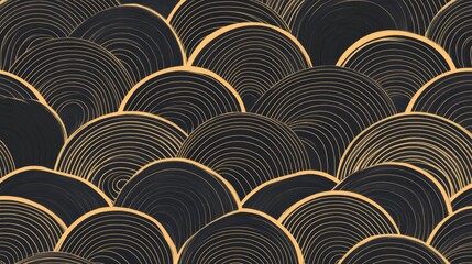 Abstract Geometric Pattern with Gold Accents
