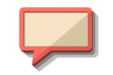 Fototapeta premium Chat Bubble Flat Icon Isolated on Transparent Background