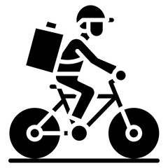 Bicycle Courier Vector Icon