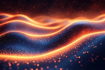 Obraz premium Vibrant waves of light and color create a mesmerizing display in an abstract landscape
