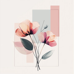 card with flowers