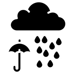 Light Rain Vector Icon