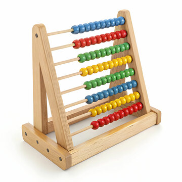 children toy wooden abacus with multicolored knur