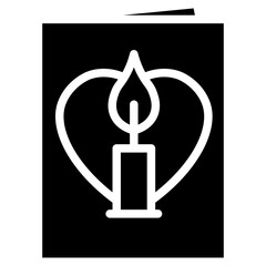 Memorial Card Vector Icon