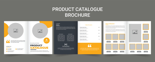 Modern Interior Design Portfolio Layout Template, Interior Design Magazine Layout for Home Decoration. Multipurpose Product catalog design, company furniture product catalog