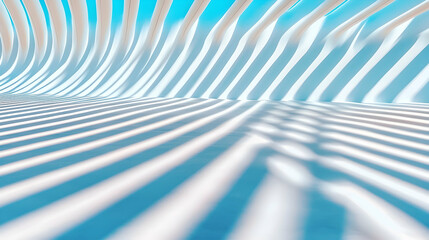 Abstract futuristic architectural interior space