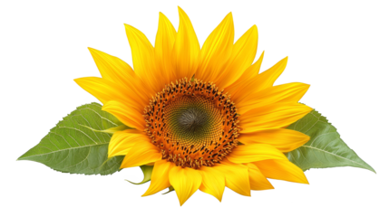Vibrant sunflower png, highquality transparent background image for design and creative projects