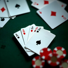 Obraz premium poker cards background