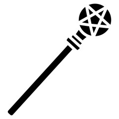 Magic Staff Vector Icon