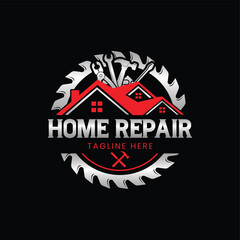 Home repair and washing logo design