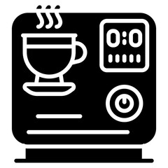 Coffee Brewing Timer Vector Icon