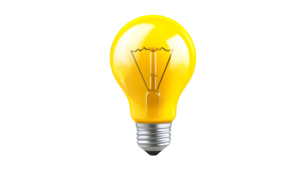 Bright idea, illuminated light bulb on a plaid fabric background, still life of innovation