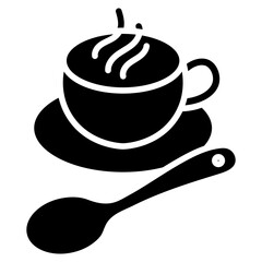 Coffee Spoon Rest Vector Icon