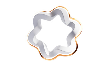 Abstract flowing curve frame, 3d rendering.