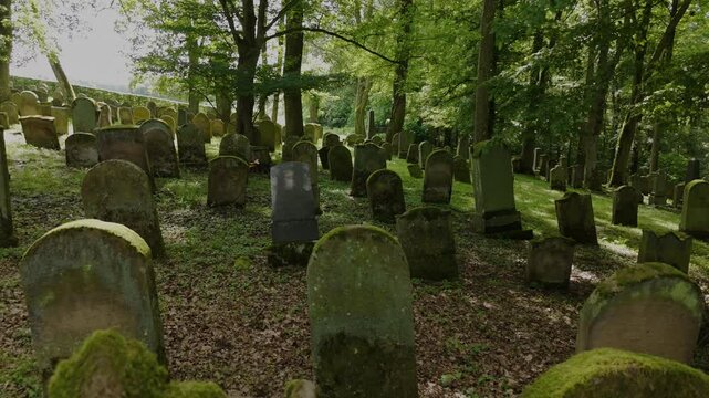 The ancient Jewish cemetery of Berlichingen Germany Oldest tombstone 1659 newest one is of 1936.