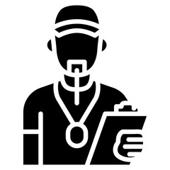 Soccer Coach Vector Icon