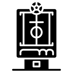 Soccer Substitution Board Vector Icon