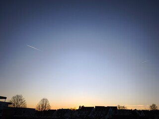 The sun has set on the horizon