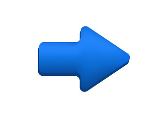 A simple blue arrow pointing right, symbolizing navigation, guidance, or direction.