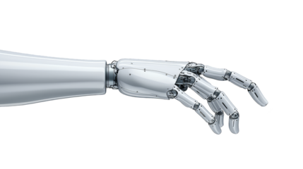 Robotic arm technology, automation and innovation in a vibrant colorful background