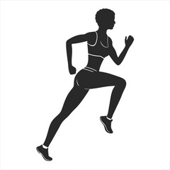 Woman Fitness silhouette vector illustration