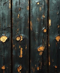 Close-up of charred wood texture with peeling burnt layers, vertical wooden planks