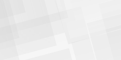 White and gray overlap triangle geometric technology pattern. minimal rectangle randomly arranged white lines transparent web square background layers. overlapping presentation design.	