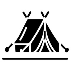 Luxury Camp Vector Icon