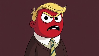 Angry Cartoon Boy