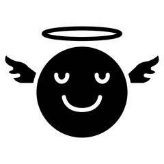 Smiling Face with Halo Vector Icon