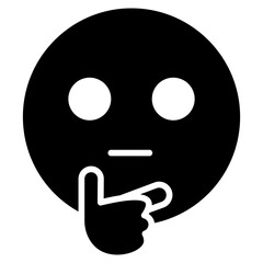 Thinking Face Vector Icon