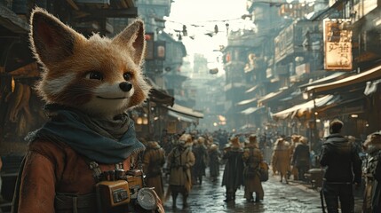 A city brimming with anthropomorphic animal inhabitants.