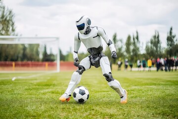 soccer player kicking ball