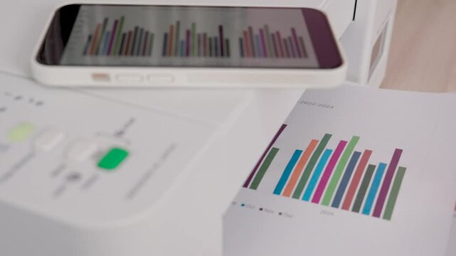 Multifunction printer with printing, scanning, copying and printing functions via smartphone