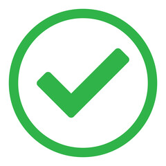 Check mark icon button set. Check box icon with right and wrong buttons and yes or no checkmark icons in green tick box and red cross. Exclamation mark information icon. Vector icons