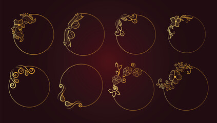 Decorative Frame And Border With Floral Ornament