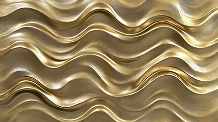 Obraz premium Golden Waves Abstract Texture Background