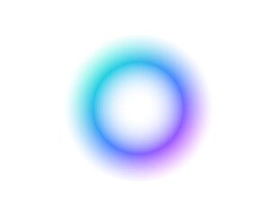 A vibrant circle with a smooth gradient, featuring a soft glow and halo effect in the center.