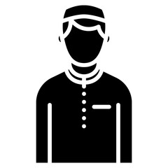 Muslim Man Vector Icon
