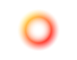 A vibrant circular gradient featuring soft transitions from yellow to red, creating a blurred and glowing effect.