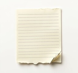 Naklejka premium Blank Torn Paper for Notes and Ideas with Soft Pale Background