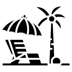 Resort Stay Vector Icon