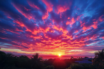 Fototapeta premium フィッシュアイレンズで見た草原の風景