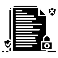 Redacted Document Vector Icon