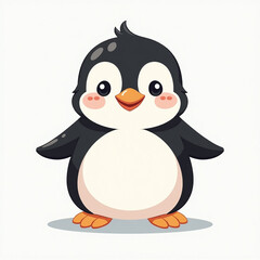 Obraz premium penguin cartoon isolated on white