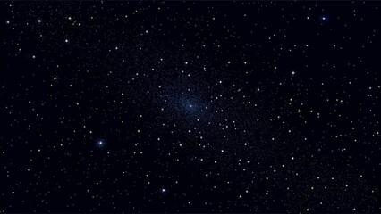 Detailed realistic night starry blue sky. Cosmos concept. Galaxy explosion. Stars in space abstract. Astronomy beauty pattern. Congratulations or invitation background. 