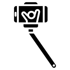 Friendship Selfie Stick Vector Icon