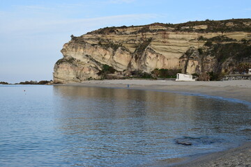 "Breathtaking coastal landscape of Tropea, Calabria, Italy with turquoise waters and scenic cliffs"